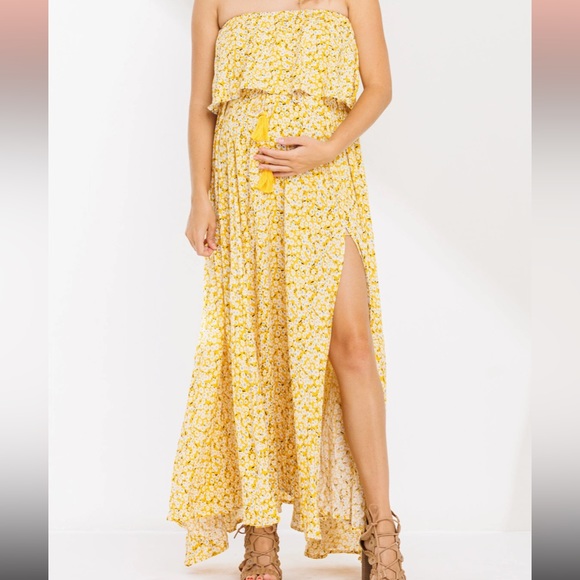 Womens or juniors yellow maxi dress - Picture 1 of 12
